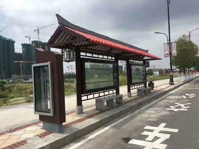 中式仿古公交站臺匠心制作