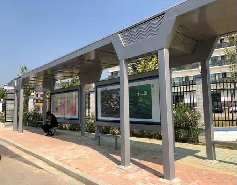 公交站臺候車亭巴士站最新定做價格