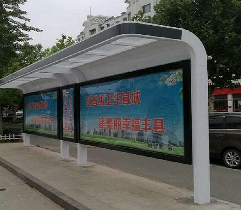 重庆中国红仿古公交站台尺寸介绍