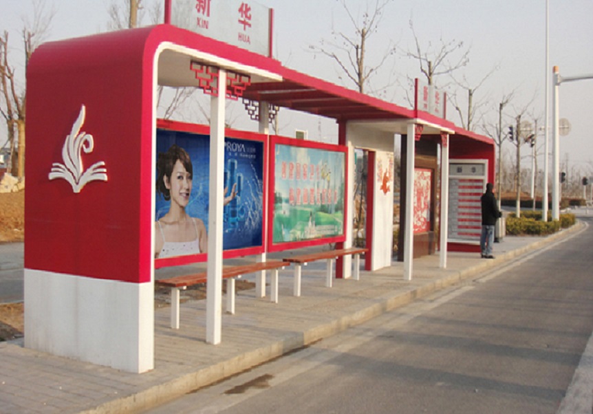 上海罗马柱公交站台制作材质